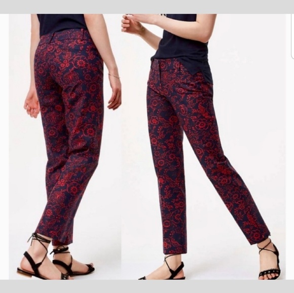 The Loft Scarlet Velvet Rivierra Pants size 2 - Picture 2 of 2